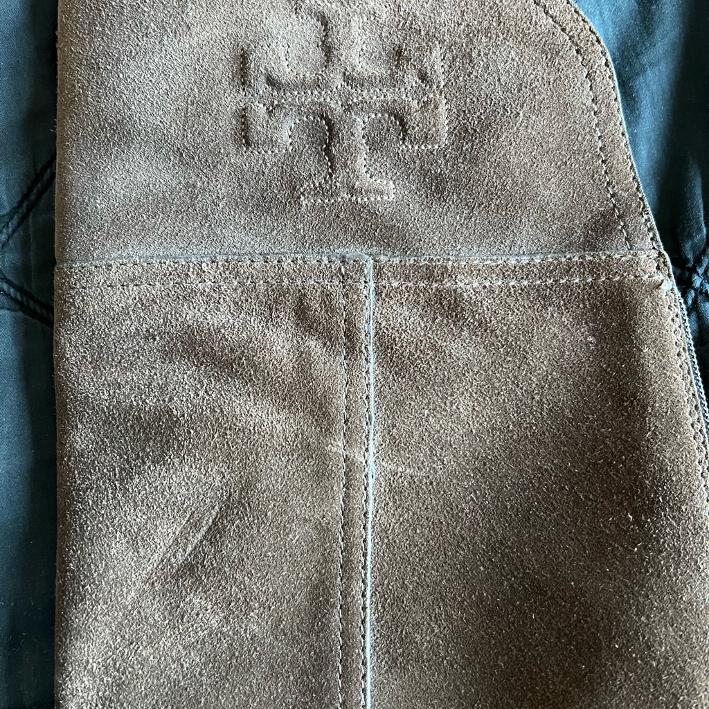 Tory Burch Over The Knee Taupe Suede Boots